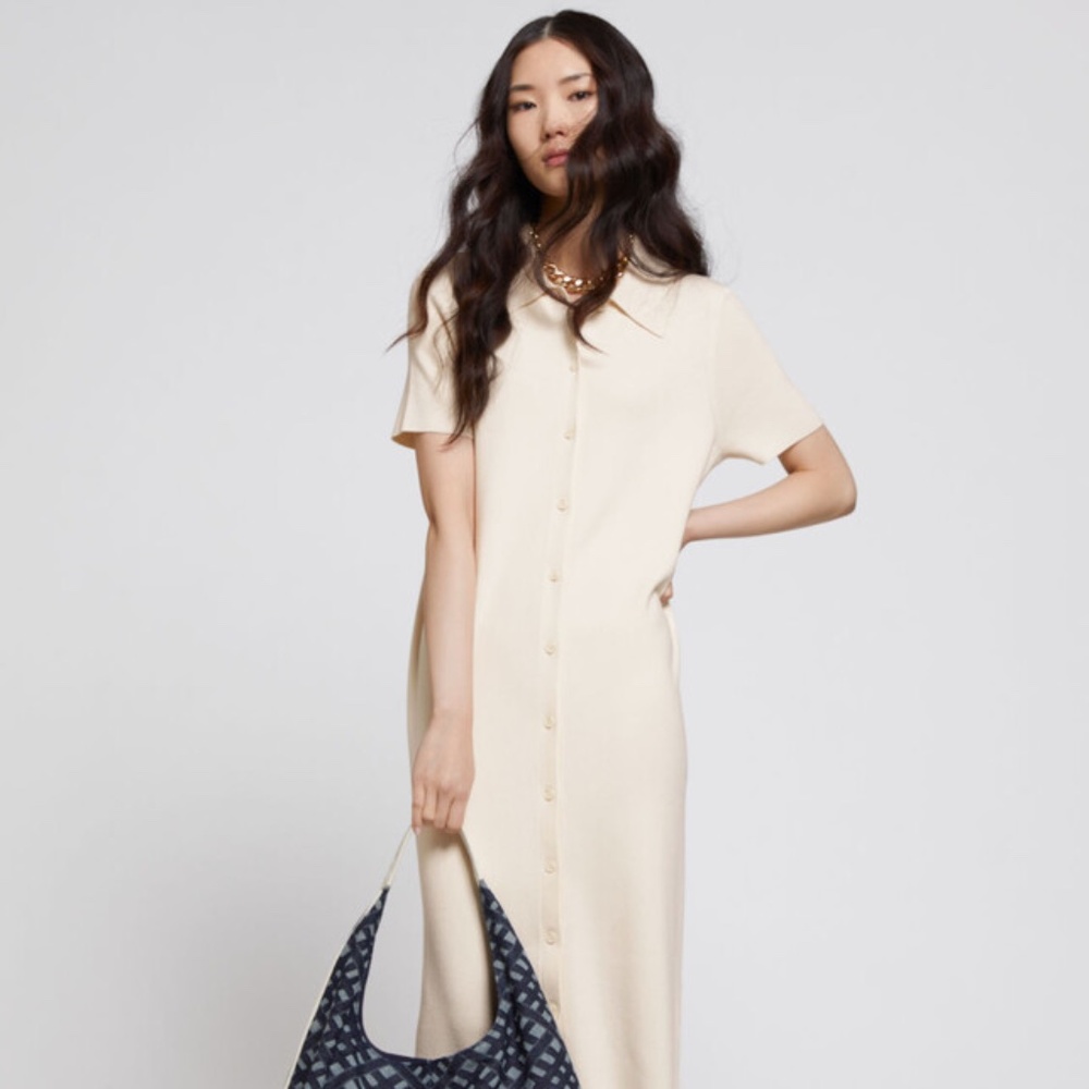 & Other Stories Fitted Midi Buttoned Shirt Dress | Medium - Picture 5 of 7